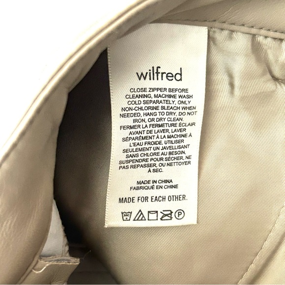 🌷NWT Vegan Leather Wilfred Light Taupe/Tan Pants. Size: 8 - Picture 10 of 16